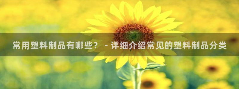 太陽 官網：常用塑料制品有哪些？ - 詳細介紹常見的塑料制品